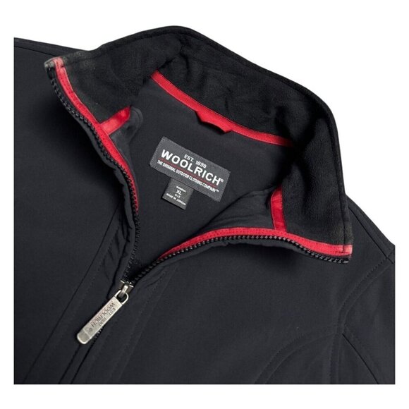 WOOLRICH Waterproof Cropped Shell Black Windbreaker Light Womens Jacket XL - Picture 2 of 6